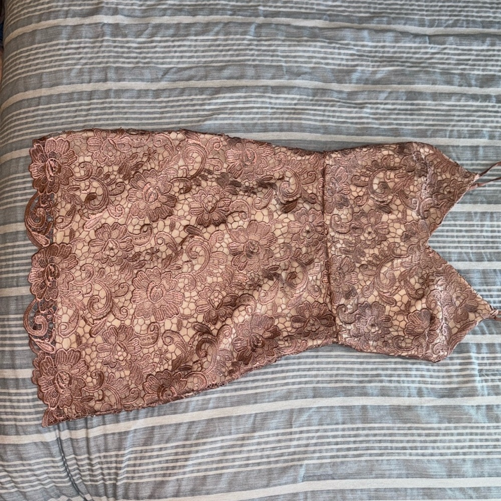 Express- rose gold dress